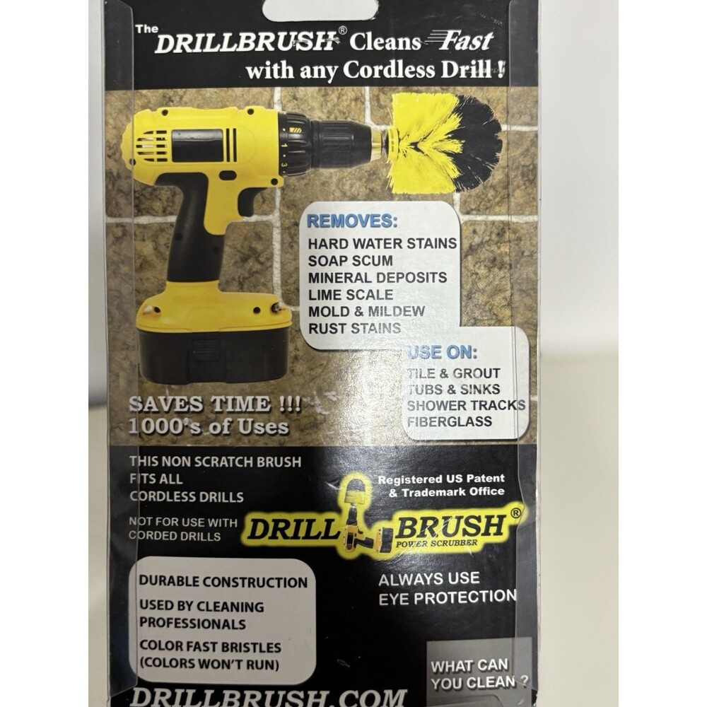 Drill Brush Attachment Cleaning Supplies - Power Scrubber Brush Bathroom Kitchen